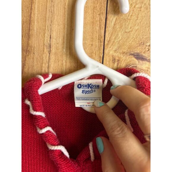 Vintage Oshkosh B'Gosh Christmas Knit Sweater Girl's Size 4T - Picture 5 of 7